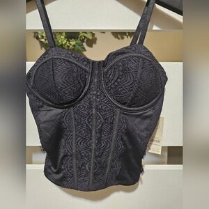 No Boundaries Lace Trim Corset size XS NWT color black